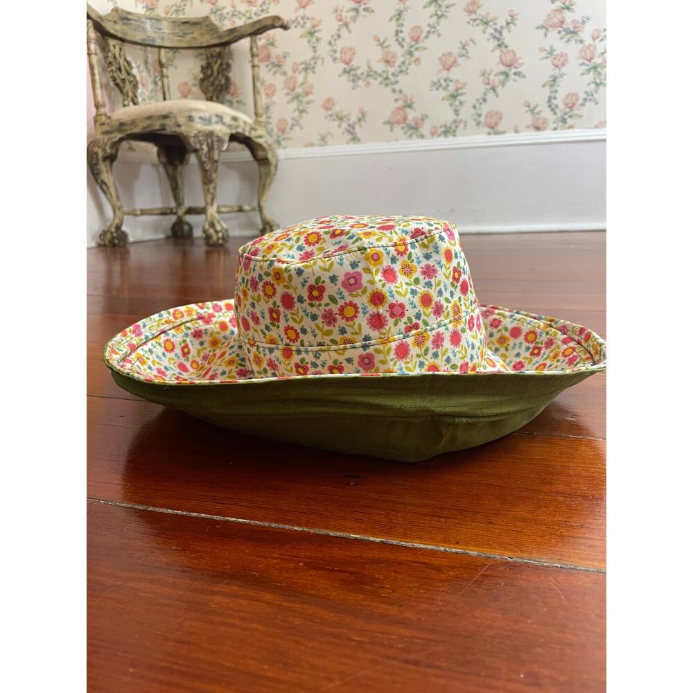 Natural Life NWT Floral Wide Brim Bucket Hat Boho Sun Hat Reversible - Picture 7 of 9